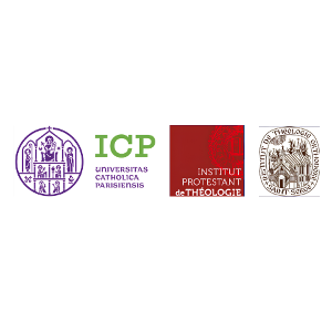 Logos des Institut catholique de Paris, des Institut protestant de théologie und des Institut de théologie orthodoxe Saint-Serge