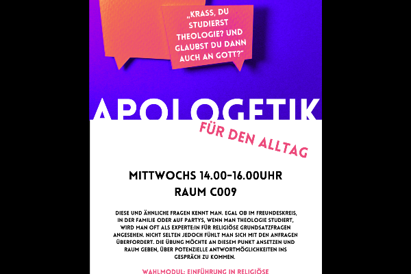 Plakat Apologetik für den Alltag