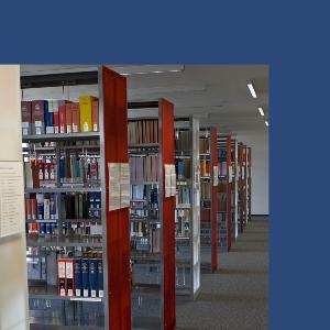 ZAAR-Bibliothek Regale