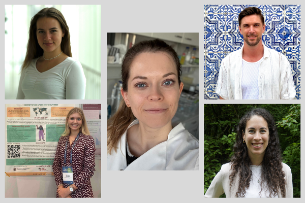 Fünf Alumni des Masterstudiengangs Public Health (Carmen Klinger, Kim Weiszhar, Renke Biallas, Ronja Lesch, Sabrina Liedtke)