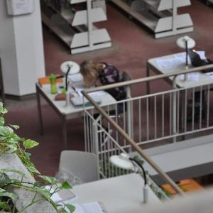 Studierende in der Bib