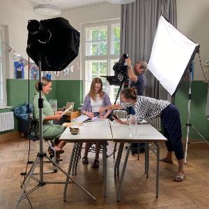 Videodreh in einem Zimmer