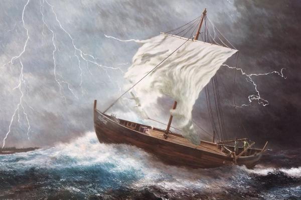 Roman Transport Vessel in a Storm