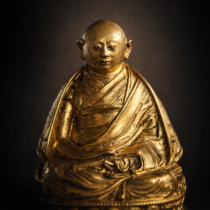 Statue of a Tibetan monk