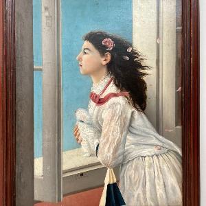 Georgios Avlichos Mädchen am Fenster