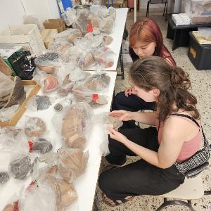 Dr. Anastasia Eleftheriadou and a student working