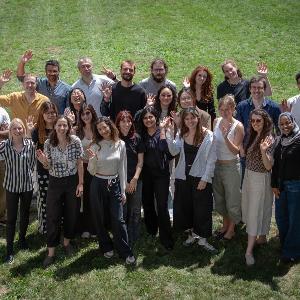 Master students with the team members of the institute