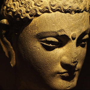 Kopf des Buddha aus Stein