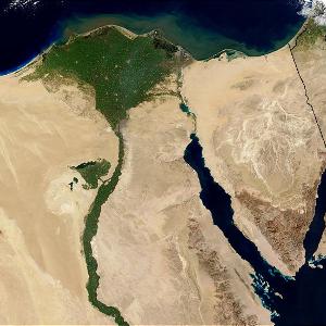 Nildelta aus dem Orbit