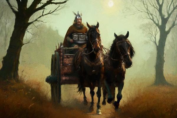 Celtic Warrior on Carriage