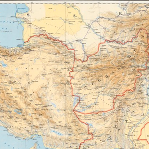 Karte des Iran und der angrenzenden Länder