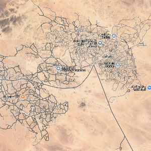 Satellitenaufnahme Flüchtlingslager Laayoune bei Tindouf, Algerien (Google Maps)