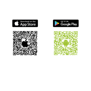 QR-Code mit direktem Link zur Lingscape-App im Apple App Store. QR-Code mit direktem Link zur Lingscape-App im Google Play Store.