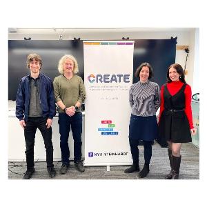 Von links nach rechts: Charles Raffaele, Jan L. Plass, Almut Ketzer-Nöltge, Anna Sakhno