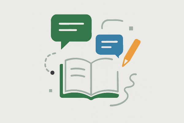 KI-generiertes Logo zu Sprache in der Schule