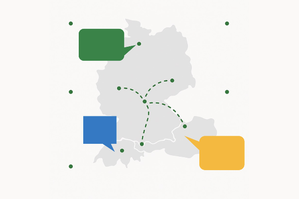 KI-generiertes Logo zu Grammatik, Variation und Wandel