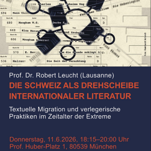 Poster zum Vortrag von Prof. Dr. Robert Leucht