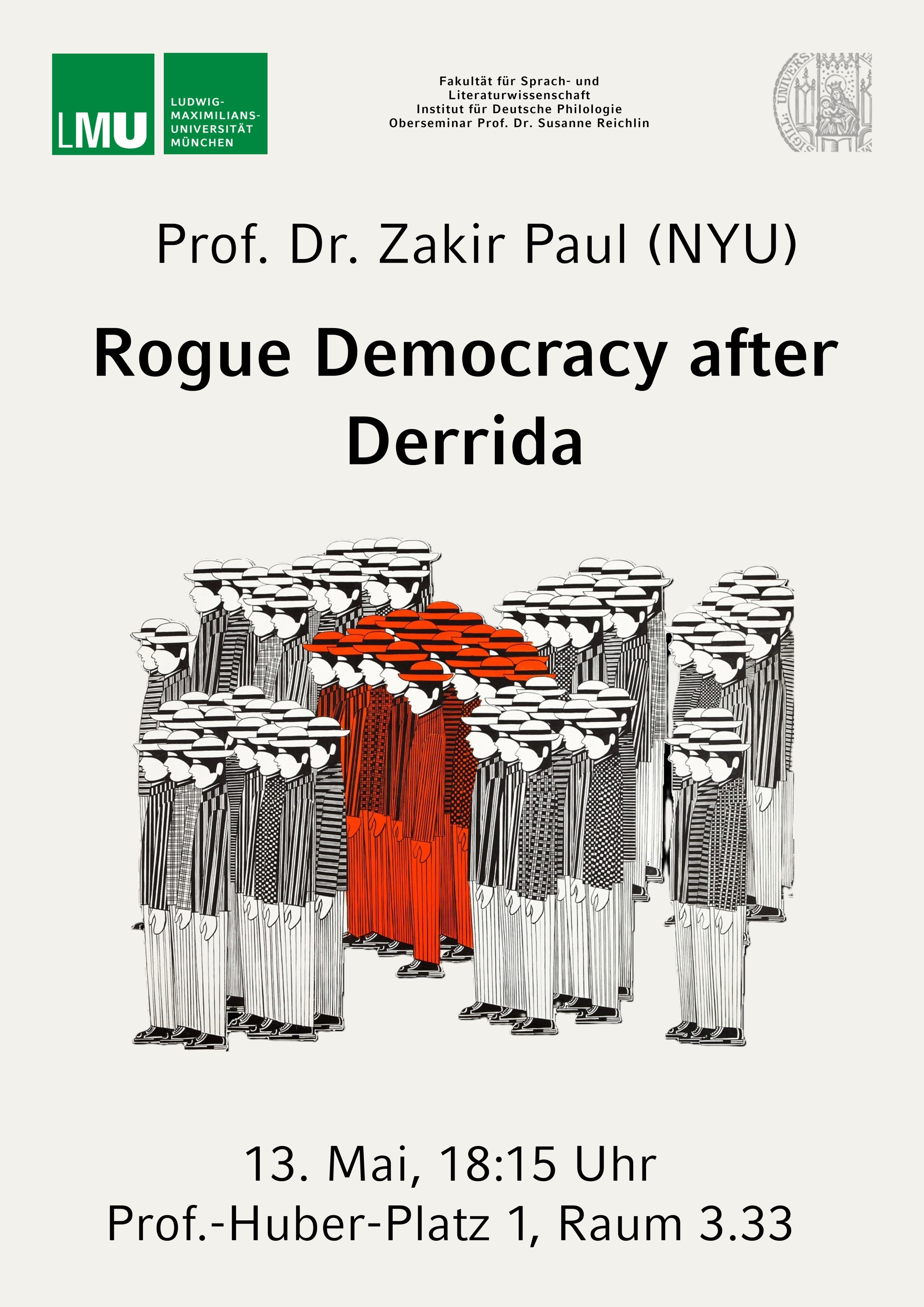 Poster zum Vortrag von Prof. Dr. Zakir Paul
