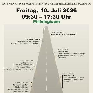 Poster zum Workshop mit Zeitplan und Vortragenden