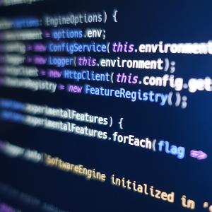 Code auf einem Bildschirm