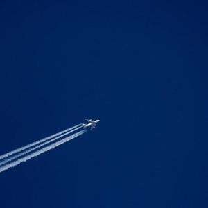 Jet plane in the sky.