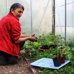 “Through gardening I’m in better contact with nature. Soil on the hands. Watching animals.”– Marianne.