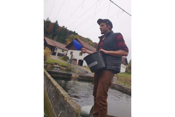 Learning about small-scale fish farming.