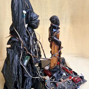 Sculptural final project The Monster We Export by Franziska M. Collet, view 2.