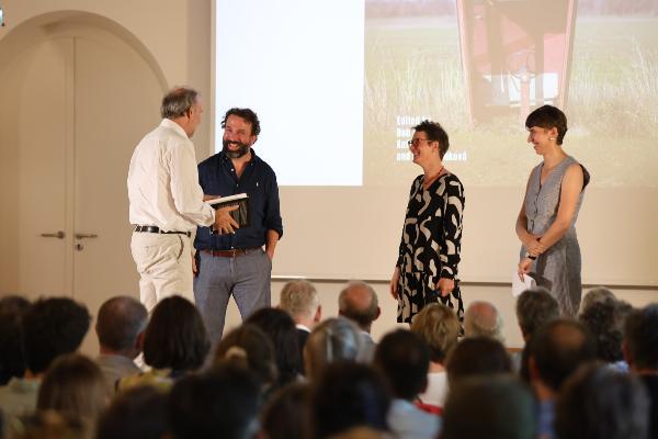 Christof Mauch with members of the the Global Association of Mauchian Lexicographers, Robert Gioielli, Katie Ritson, and Pavla Šimkova.