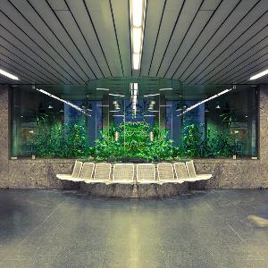 The underground station of Odeonsplatz.