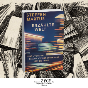 Plakat mit dem Cover von Erzählte Welt