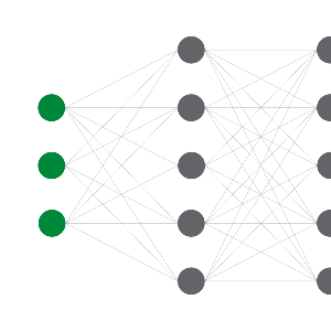 Doodle of an artificial neural network