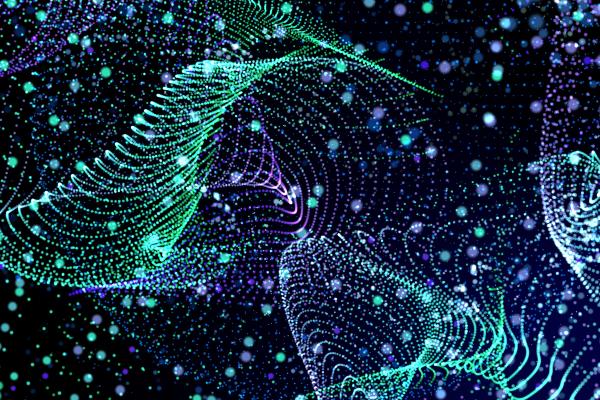 An abstract 3D mesh of glowing green and blue curved lines resembling digital waves or spatial structures on a dark background | © iStock An abstract 3D mesh of glowing green and blue curved lines resembling digital waves or spatial structures on a dark background