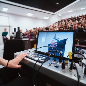 Monitor mit Weihnachtsmann