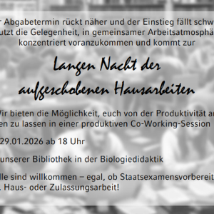 Lange Nacht der aufgeschobenen Hausarbeiten