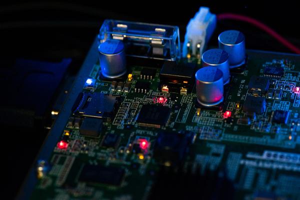 Close-up of computer board