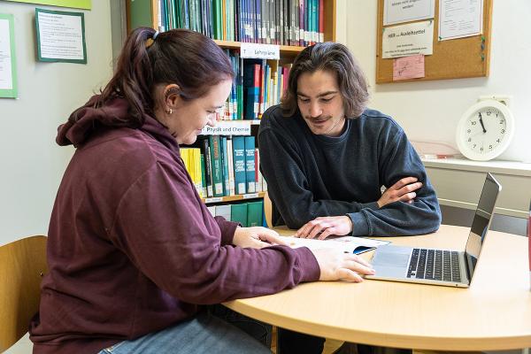 Students in a consultation