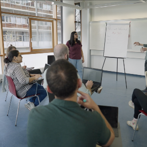 Doctoral students in a transferable skills workshop at the Graduate School Life Science Munich