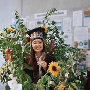 Doctoral candidate graduating from the Graduate School Life Science Munich