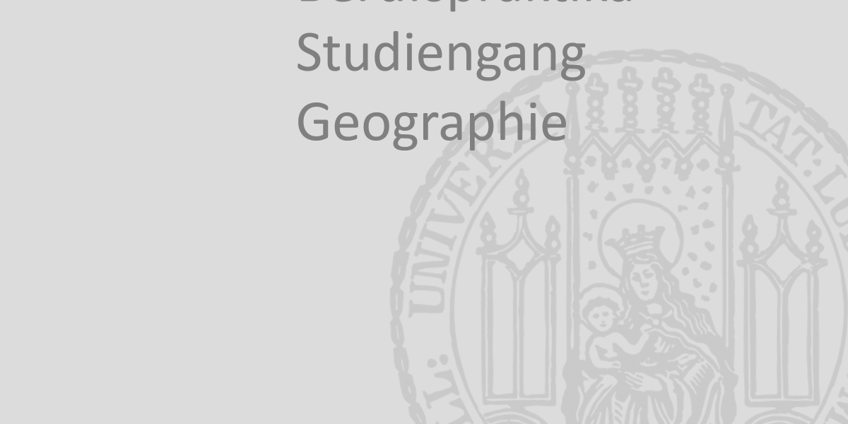 Praktikum - Department für Geographie - LMU München