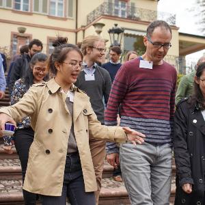 Scientists in discussion