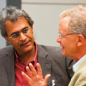 Scientists in discussion