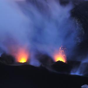 Two active vents at Stromboli