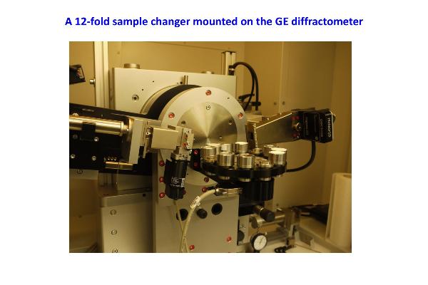 Two multiple-purpose X-ray powder diffractometers (XRD3003 TT, GE) and STOE (STADI P, STOE) are equipped with two radiation options for Cu and Mo tubes in the respective reflection and transmission geometry