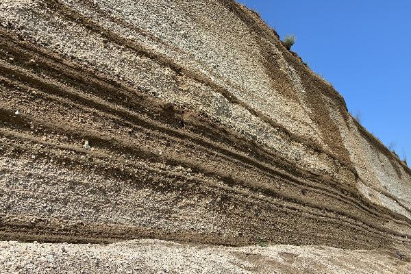Vulkanische Ablagerungen bei Nickenich (Laacher See), Geländeübung Petrologie Eifel