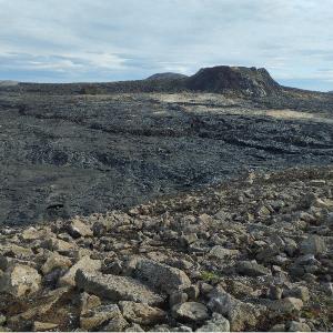 View looking east towards Fagradalsfjall volcano