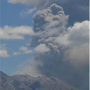 Explosive Eruption am Sakurajima, Japan.
