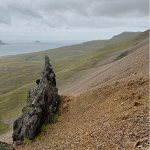 Welded intrusive material at Sandfell, Iceland