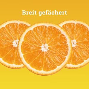 Drei Orangenscheiben