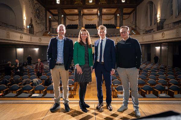 CeNS members 2024: Prof. Ralf Jungmann, Prof. Olivia Merkel, Prof. Frédéric Laquai, Prof. Dmitri Efetov